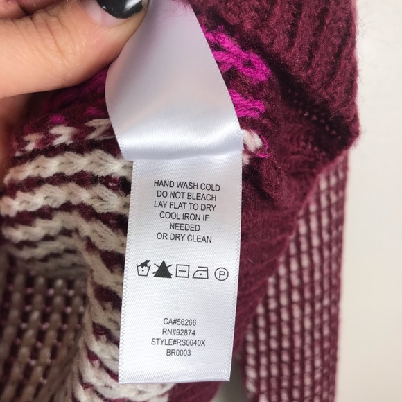 Splendid | Color Block Pullover Knit Sweater Top Raspberry Pink Red Medium - Picture 9 of 9